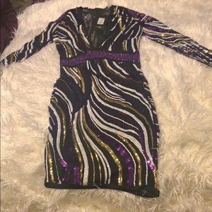 Purple sequence dress